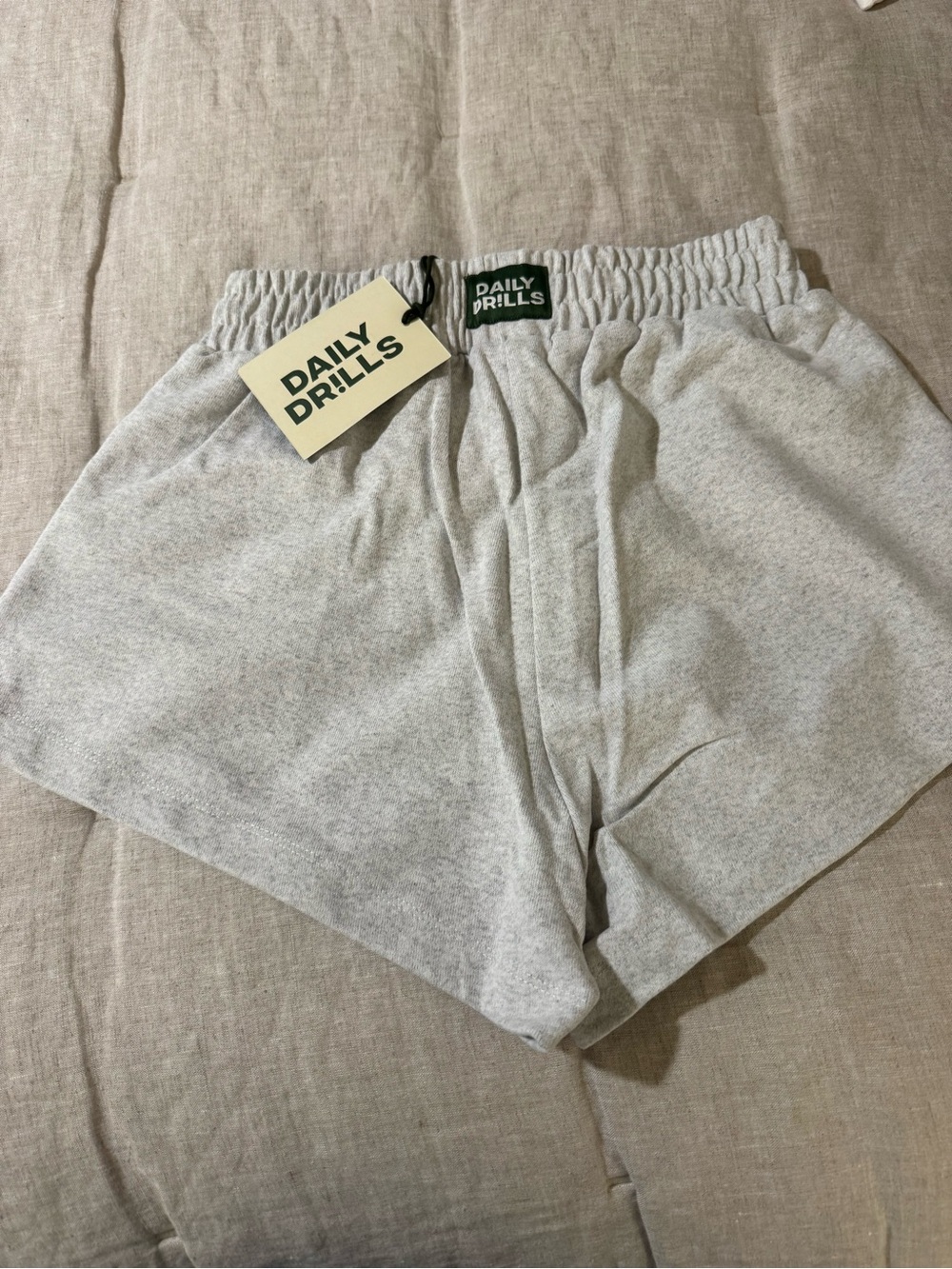 Daily Drills Heather Gray Fleece Super Shorts BRANW NEW WITH TAGS